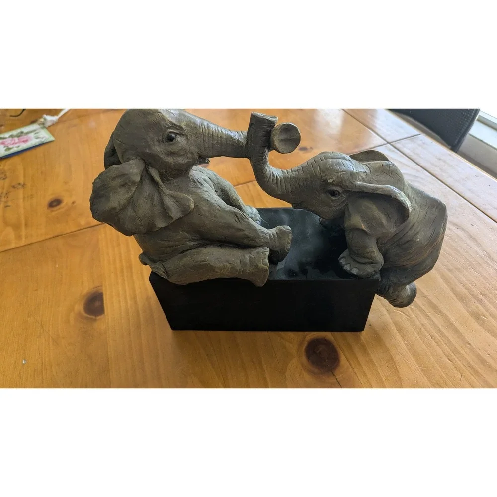 Elephant Figurine Lift Me Up To Higher Ground Inspirational Statue Decor